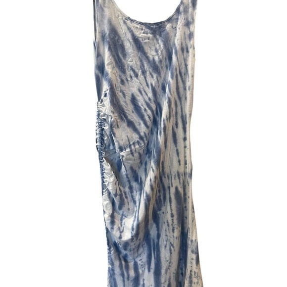 Skinnygirl Connie Women’s Side Ruched Midi Tank Dress Blue Tie Dye Size: Large - Picture 9 of 13